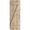 Ekena Millwork Rustic Three Board Joined Board-n-Batten Pecky Cypress Faux Wood Shutters w/Z-Board, 16 1/2"W x 32"H SHUBJZ16X32PCPR - alternate 13